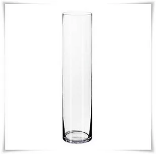 Wazon szklany cylinder H-50 cm D-10 cm zatapiany - Wazony i flakony - miniaturka - grafika 1