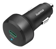 Ładowarki samochodowe - Hama ładowarka samochodowa PD/QC 3.0 1x USB-C 25W, czarna - miniaturka - grafika 1