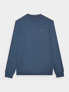 Męska bluza dresowa nierozpinana bez kaptura 4F 4FWMM00TSWSM1465 - niebieska - Bluzy sportowe męskie - miniaturka - grafika 1