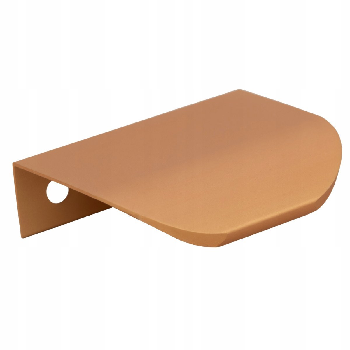 Uchwyt meblowy krawędziowy 50 mm miedziany zaokrąglony uchwyt do szafki