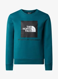 Bluza dziecięca The North Face Teen Redbox Crew - blue moss - Bluzy sportowe męskie - miniaturka - grafika 1