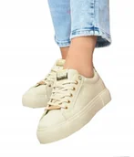 Sneakersy damskie - Sneakersy damskie Big Star NN274210 Beżowe 41 - miniaturka - grafika 1