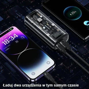 USAMS Powerbank 9000mAh PD 20W QC3.0+PD Dual-Port Fast Charge czarny/black 10KCD18901(US-CD189) - Powerbanki - miniaturka - grafika 22