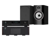 Zestawy stereo - Rotel RC-1572 MkII (czarny) + RB-1582 MkII (czarny) + Node (czarny) + 706 S3 (mokka) - miniaturka - grafika 1