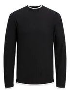 Swetry męskie - Jack & Jones Sweter w kolorze czarnym - miniaturka - grafika 1