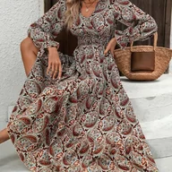 Sukienki - TEMU Kobieca Sukienka A-Line z Plisami - miniaturka - grafika 1