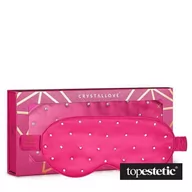 Akcesoria do bielizny - Crystallove Crystalized Silk Eye Mask Jedwabna opaska na oczy zdobiona kryształkami (kolor Hot Pink) 1 szt - miniaturka - grafika 1