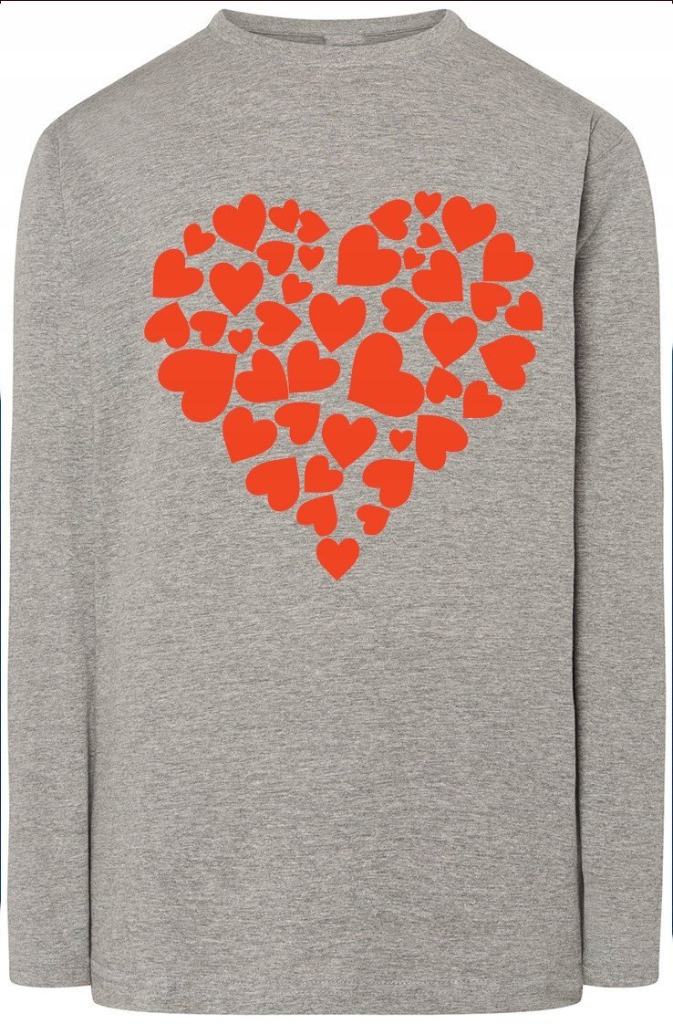 Walentynki Serce Bluza Longsleeve Nadruk r.XXL