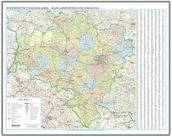 Mapy i plansze edukacyjne - EkoGraf, Województwo dolnośląskie mapa ścienna na podkładzie w drewnianej ramie, 1:200 000 - miniaturka - grafika 1