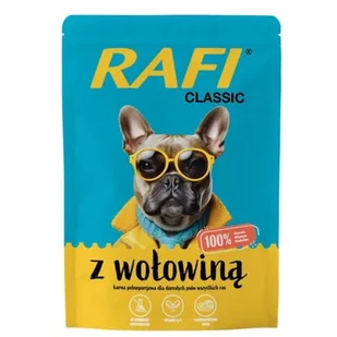 Karma dla psa RAFI Classic z wołowiną 400 g - Mokra karma dla psów - miniaturka - grafika 1