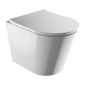 Miski WC - OMNIRES TAMPA MW BP miska toaletowa wisząca bezkołnierzowa z deską, 51,5x35,5cm, biały - miniaturka - grafika 1