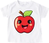 Koszulki dla dziewczynek - dziecięca Koszulka z jabłkiem na dzień jabłka jabłko19 - miniaturka - grafika 1