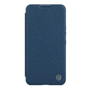 Nillkin Qin Cloth Pro Case etui do iPhone 14 Plus osłona na aparat kabura pokrowiec obudowa z klapką niebieski - Etui i futerały do telefonów - miniaturka - grafika 2