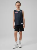 Koszulki dla chłopców - 4F Koszulka meczowa replika wyjazdowa z sezonu 2025/26 dziecięca 4F x Zagłębie Sosnowiec - czarna 98/104 - miniaturka - grafika 1