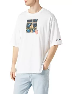 Koszulki męskie - Champion T-shirt męski, Biały Ny (Ww001), M - grafika 1