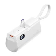 Powerbanki - Powerbank Vention wyświetlacz LED 4800mAh 22.5W FHQW0 (biały) - miniaturka - grafika 1