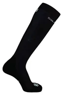 Koszulki i topy damskie - Salomon 1 para skarpet do biegania unisex model QST, polipropylen/poliamid, rozmiar L (7,5-10), czarny/szary (czarny/stop), LC1247800 - miniaturka - grafika 1