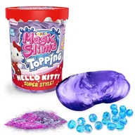 Masy plastyczne - CRAZE Magic Slime Topping Hello Kitty Puszka dla dzieci, zawiera 70 ml Slime i dwa nakładki, kolory Slime i losowe toppingi - miniaturka - grafika 1
