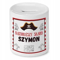 Skarbonki - Skarbonka 330 ml Dla Szymona Syna Dziecka Prezent z Nadrukiem ze Zdjęciem - miniaturka - grafika 1