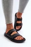 Klapki i japonki damskie - Lekkie Piankowe Klapki Damskie Z Klamrami Big Star NN274A750 Czarne-36 - miniaturka - grafika 1