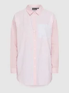 Koszule damskie - Bluzka koszulowa o kroju oversized z bawełny model ‘Silja’ - miniaturka - grafika 1