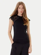 Bluzki damskie - Morgan Bluzka 252-DODO Czarny Slim Fit - miniaturka - grafika 1