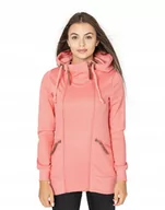 Bluzy damskie - Długa Bluza Damska Rozpinana z Kapturem 372-1 r S - miniaturka - grafika 1