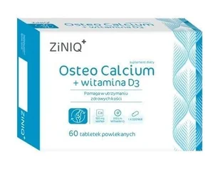 ZiNIQ Osteo Calcium + Witamina D3, 60 tabletek - Witaminy i minerały - miniaturka - grafika 1