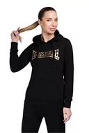 Bluzy damskie - Lonsdale Damska bluza z kapturem Beauly, black/gold, L 117397 - miniaturka - grafika 1