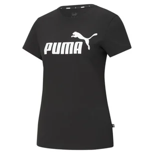 Damska koszulka z logo Essentials PUMA Black - Koszulki sportowe damskie - miniaturka - grafika 1