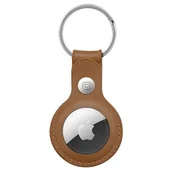 Pozostałe akcesoria do telefonów - Apple Crong Leather Case with Key Ring Skórzany brelok do AirTag (brązowy) - miniaturka - grafika 1