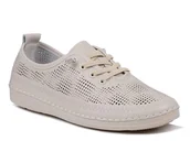 Półbuty damskie - Półbuty damskie skórzane beżowe S.Barski LR61-7083 ażurowe wsuwane-38 - miniaturka - grafika 1