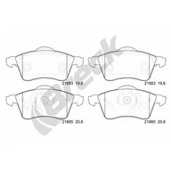 Klocki hamulcowe - Klocki hamulcowe - komplet BRECK 21883 00 701 00 - miniaturka - grafika 1