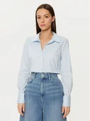 Koszule damskie - Vero Moda Koszula Anna 10318701 Błękitny Slim Fit - miniaturka - grafika 1