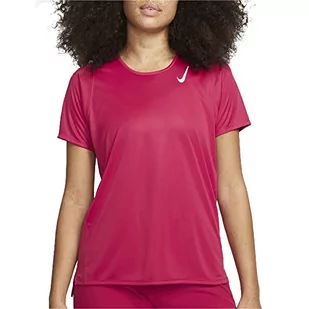 Nike Damski T-Shirt w Dri-Fit Race Top Sleeve, Hibiskus, Odblaskowy Srebrny, Rozmiar S - Koszulki i topy damskie - miniaturka - grafika 1
