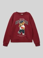 Bluzy dla dziewczynek - Bluza o kroju regular fit z mieszanki bawełny ekologicznej model ‘GLINDA’ - miniaturka - grafika 1