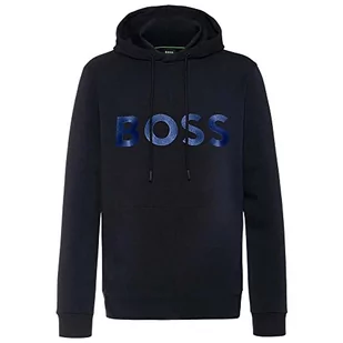 BOSS Męska bluza z kapturem 1 Jersey, Dark Blue402, M - Bluzy męskie - miniaturka - grafika 1