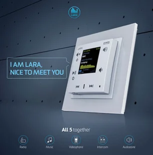 Wideodomofon intercom LARA-IC/BR biały, design LOGUS90, EFAPEL, ELKOEP, iNELS, BASE - Wideodomofony - miniaturka - grafika 1