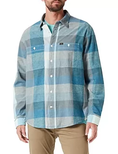 Koszule męskie - Lee Męska koszula robocza, ecru, rozmiar 5XL, écru, 5XL - grafika 1