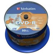 Nośniki danych - Verbatim DVD-R 16x 4.7GB (Cake 50) WIDE PRINTABLE NDVMVRB00410 [132695] - miniaturka - grafika 1