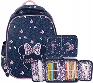 Plecaki szkolne i tornistry - Plecak szkolny tornister Myszka Minnie dziewczynki 1 4 klasa zestaw - miniaturka - grafika 1