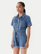 Kombinezony - Morgan Kombinezon 251-SHELOR Niebieski Slim Fit - miniaturka - grafika 1