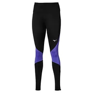 Legginsy - Mizuno Legginsy damskie Waramlite Black/Simply Purple XL - miniaturka - grafika 1