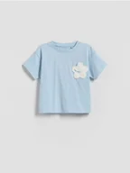 Bluzki dla niemowląt - Reserved - T-shirt z naszywką 3d - jasnoniebieski - miniaturka - grafika 1