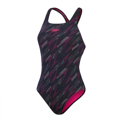 Speedo Damski kostium kąpielowy Hyperboom Allover Medalist, szybkoschnący, fitness, odporny na chlor