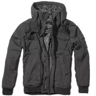 Odzież trekkingowa damska - Kurtka Turystyczna Męska Brandit Zimowa Bronx Czarna - miniaturka - grafika 1