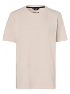 Koszulki i topy damskie - Superdry T-shirt damski Kobiety Bawełna beżowy jednolity, XS - miniaturka - grafika 1