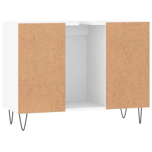 Szafka łazienkowa, biała, 80x33x60 cm, materiał drewnopochodny Lumarko! - Toaletki - miniaturka - grafika 5