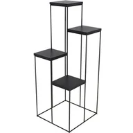 Kwietniki - Czarny industrialny kwietnik z metalowym stelażem N7-F43 - miniaturka - grafika 1