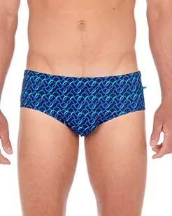 KAJYY Waves Swim Mini Briefs Męskie majtki kąpielowe, Streszczenie Nadruk Niebieski/Granatowy Fale, L - Kąpielówki męskie - miniaturka - grafika 1